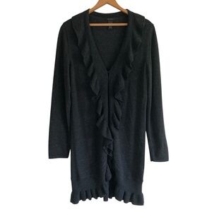 Only Mine Ruffle Open Front Duster Cardigan XXL